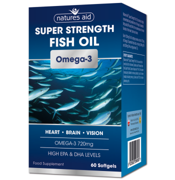 Natures Aid Super Strength Fish Oil (Omega 3) 60 Softgels