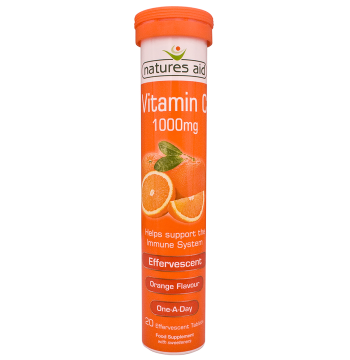 Natures Aid Vitamin C 1000mg Effervescent 20 Tabs